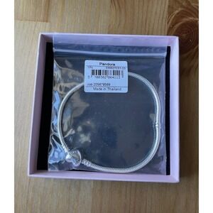 Authentic Sealed PANDORA‎ Moments Family Tree Heart Snake Chain Bracelet 9.1 in.